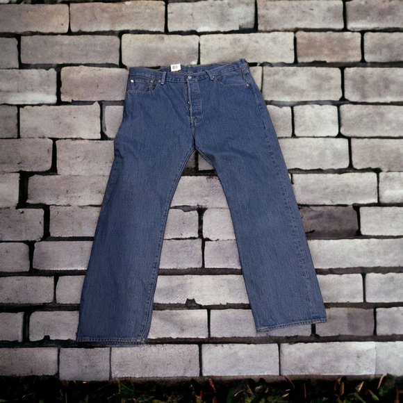 Levis 501 Men Jeans Purple Wash Button Fly Straight Leg Sz 38x30 NWT - Picture 1 of 5